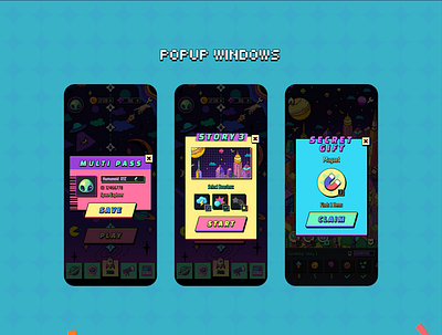 Popup Windows booster button design game game ui hidden object icon illustration item mobile game popup profile ui ui ux