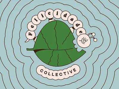 Felicidade Collective graphic design illustration leaf