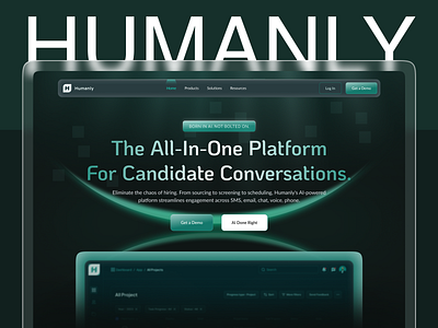 AI Landing Page ai ai landing page ai palatfrom ai web design ai website landing page recruitment startup ui design ux design web design