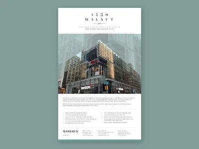 1430 Walnut brochure commercial real estate design flyer graphic design layout marketing print real estate