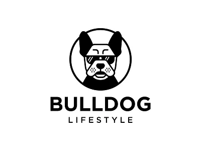 Bulldog Lifestyle animal bulldog character dog icon illustration logo mark vector