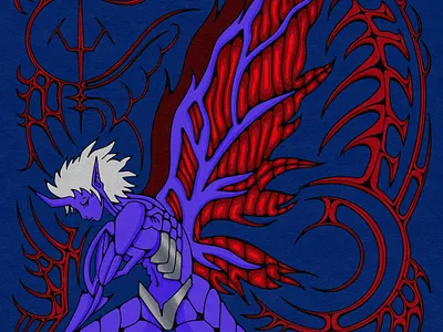 Priscilla character design design digital illustration fairy illustration illustrator procreate truegritsupply wings yokai