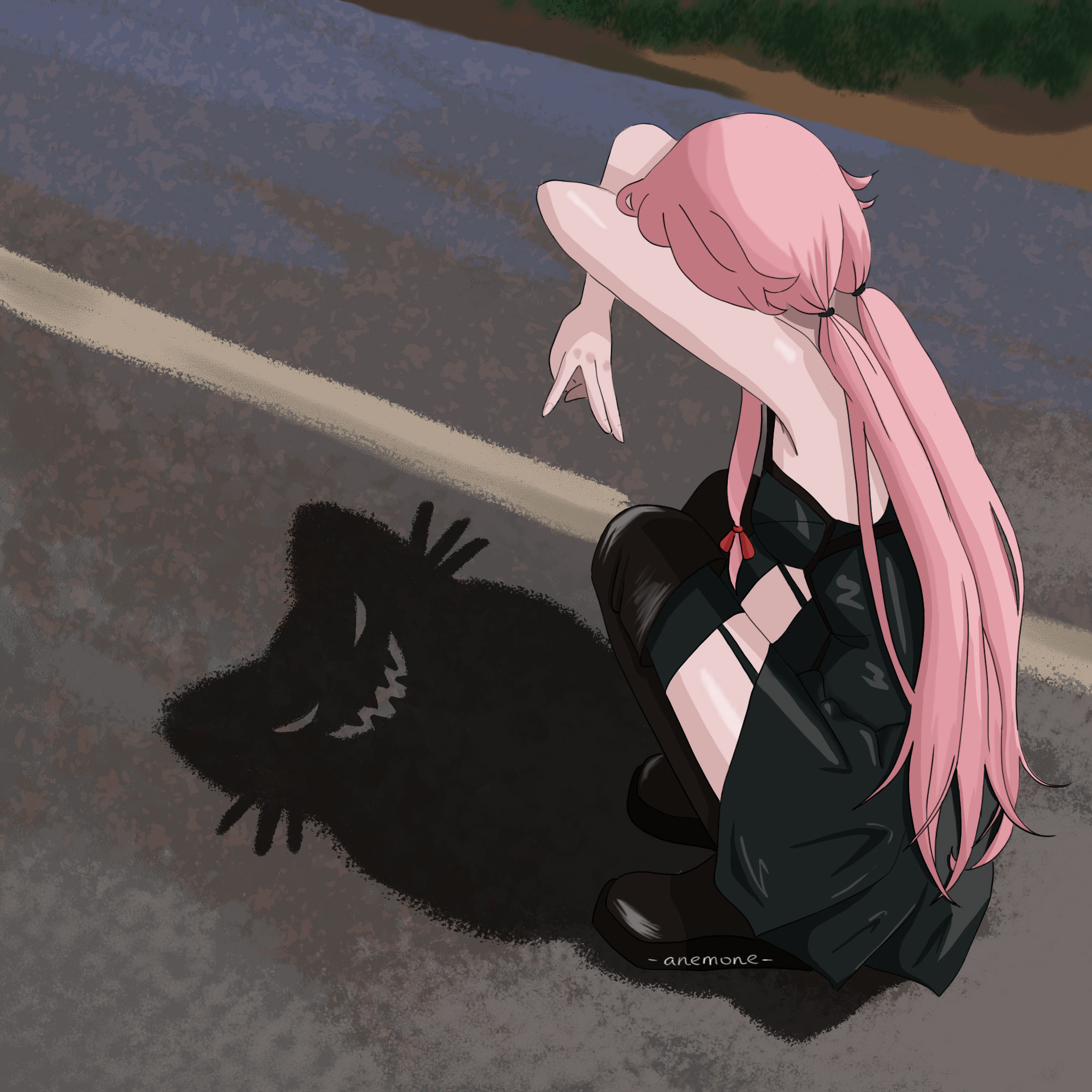 yuno gasai black dress Anime Future Diary Cosplay Yuno Gasai Black PU Dress Costume   ProCosplayShop