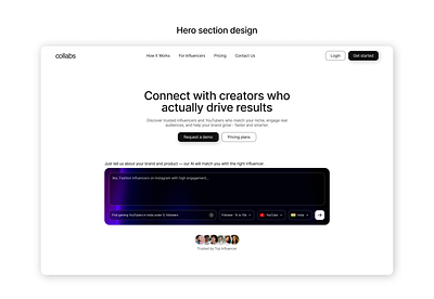 Hero section design branding figma product design uidesign uiux uxdesign webdesign