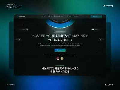 ProfitMind | Fintech Landing Page with Interactive UX Magic ✨ creativedirection designcommunity financeapp fintechdesign fintechux interactiondesign investmentapp madebydmazing microinteractions uxinspiration