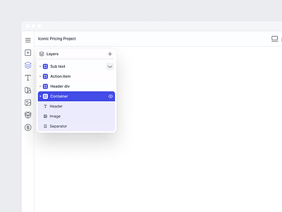 Content Layers dashboard graphic design nocode ui