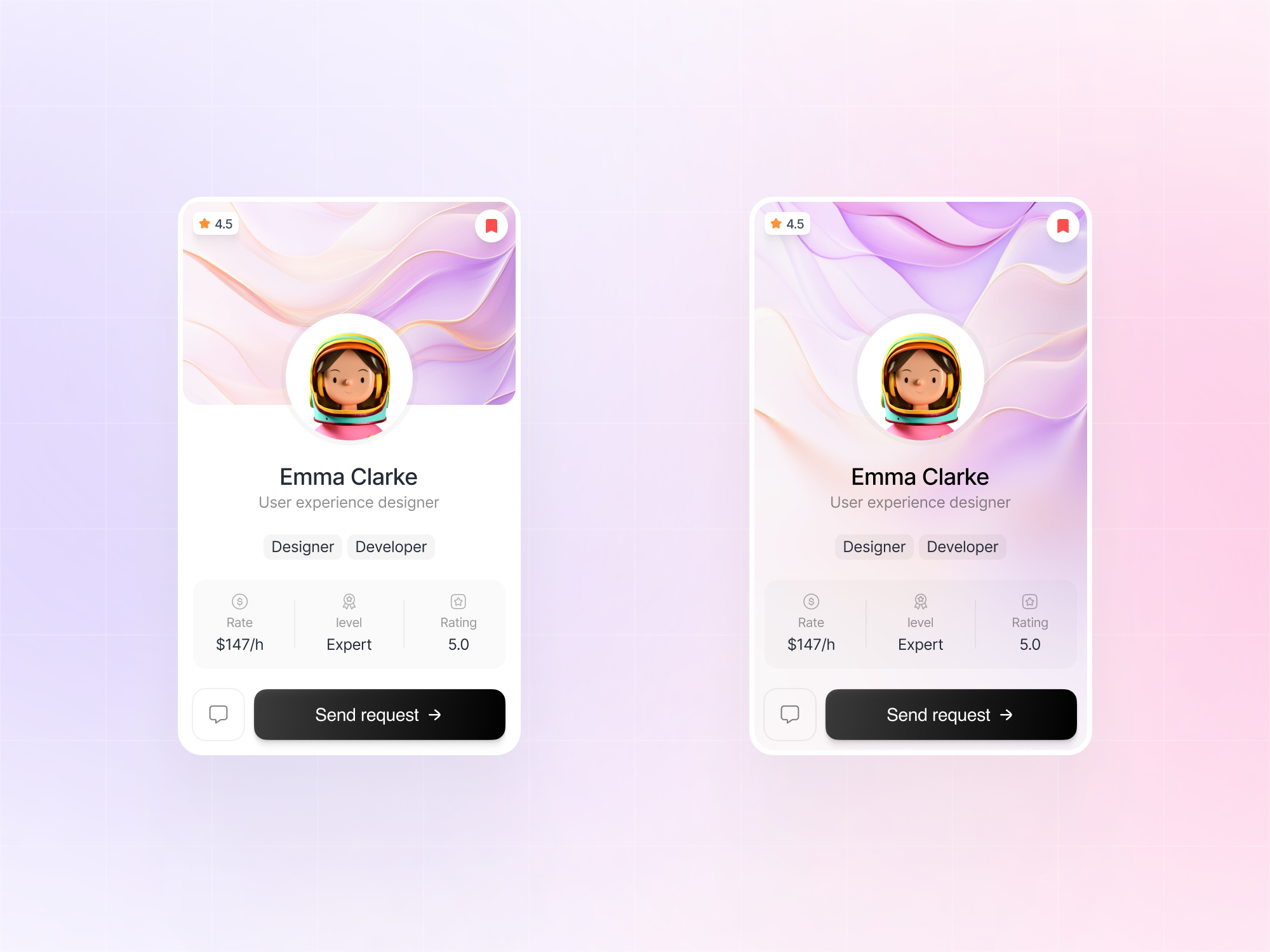 Progressive Blur Popup UI Card animation blur card card design design graphic design illustration minimal ui ui card ui design ui ux uiux ux ux design