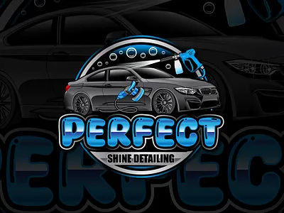 Auto Detailing Logo with BMW Car, Polisher & Foam Cannon auto detailing logo design automotive service logo black car logo blue and black logo design bold vehicle logo bubble detailing logo car buffing logo car detailing logo car wash identity cleaning tools icon logo custom detailing logo foam cannon logo luxury car illustration mobile detailing branding modern car cleaning logo polisher machine icon premium detailing business logo shine detailing brand shine logo design sleek car vector