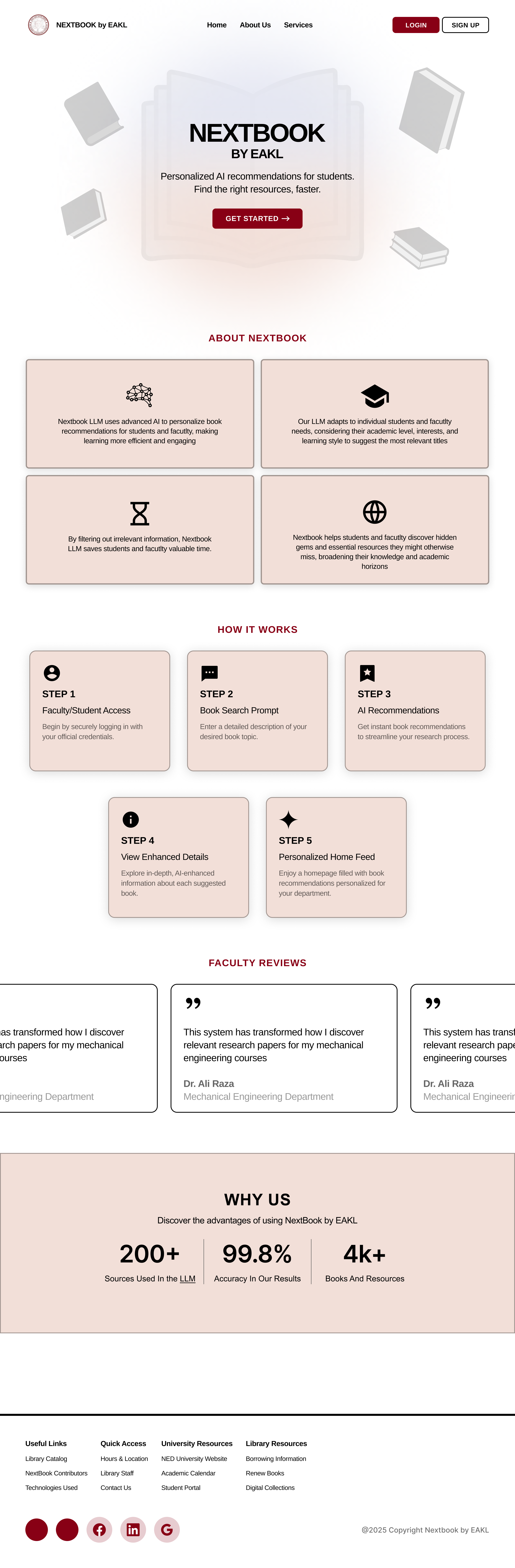 Nextbook Landing Page design typography ui ux