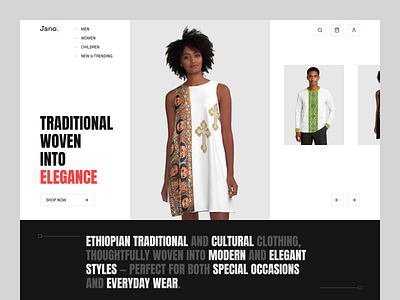 Jano - clothes store landing page aesthetic branding graphic design landing page landing page design minimal modern ui ui design ux design web web design web ui