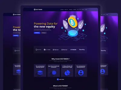 ICOToken Website aitoken blockchaindesign cleandesign cryptoui cryptowebsite figmadesign fintechui icodesign landing pages modernui responsivedesign securepayment techstartupui token tokensale ui ui ux ux web3design