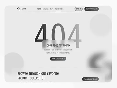 404 Landing Page Design 404 404 page design crypto marketplace design defi inspiration design design inspiration finance website glassmorphism hero section landing page design light mode design logo page not found saas 404 page saas website design ui design web design web design inspiration web3 web3 design