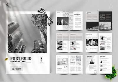 Modern Architecture Portfolio Brochure Layout visual architecture showcase