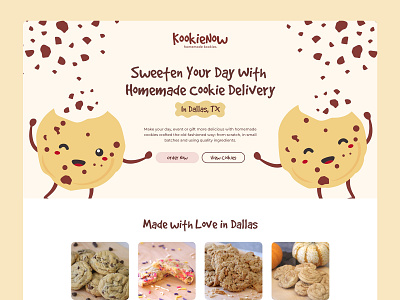 KookieNow Landing Page branding design ecommerce landingpage ui ux website