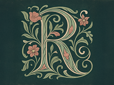 36 Days of Type - R 36daysoftype 36daysoftype r adobe branding design distressed illustration lettering logo type typography victorian vintage