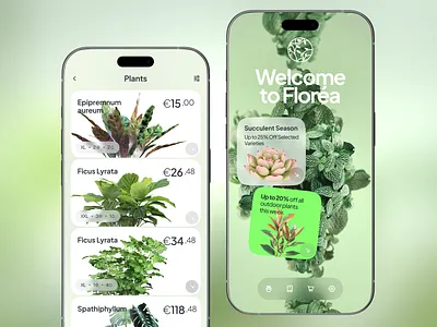 Plant store app application ecommerce figma ios mobile plant store ui ux