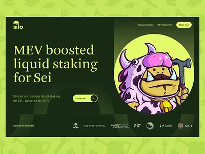 Silo: UI design for liquid staking protocol branding crypto defi design graphic design homepage illustration liquid staking mev modernui stakingplatform ui ui design uiux ux web3