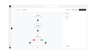 Open UI Interface - Flow Builder app blocks builder clean connect customer flow make minimal support ui ux white zapier