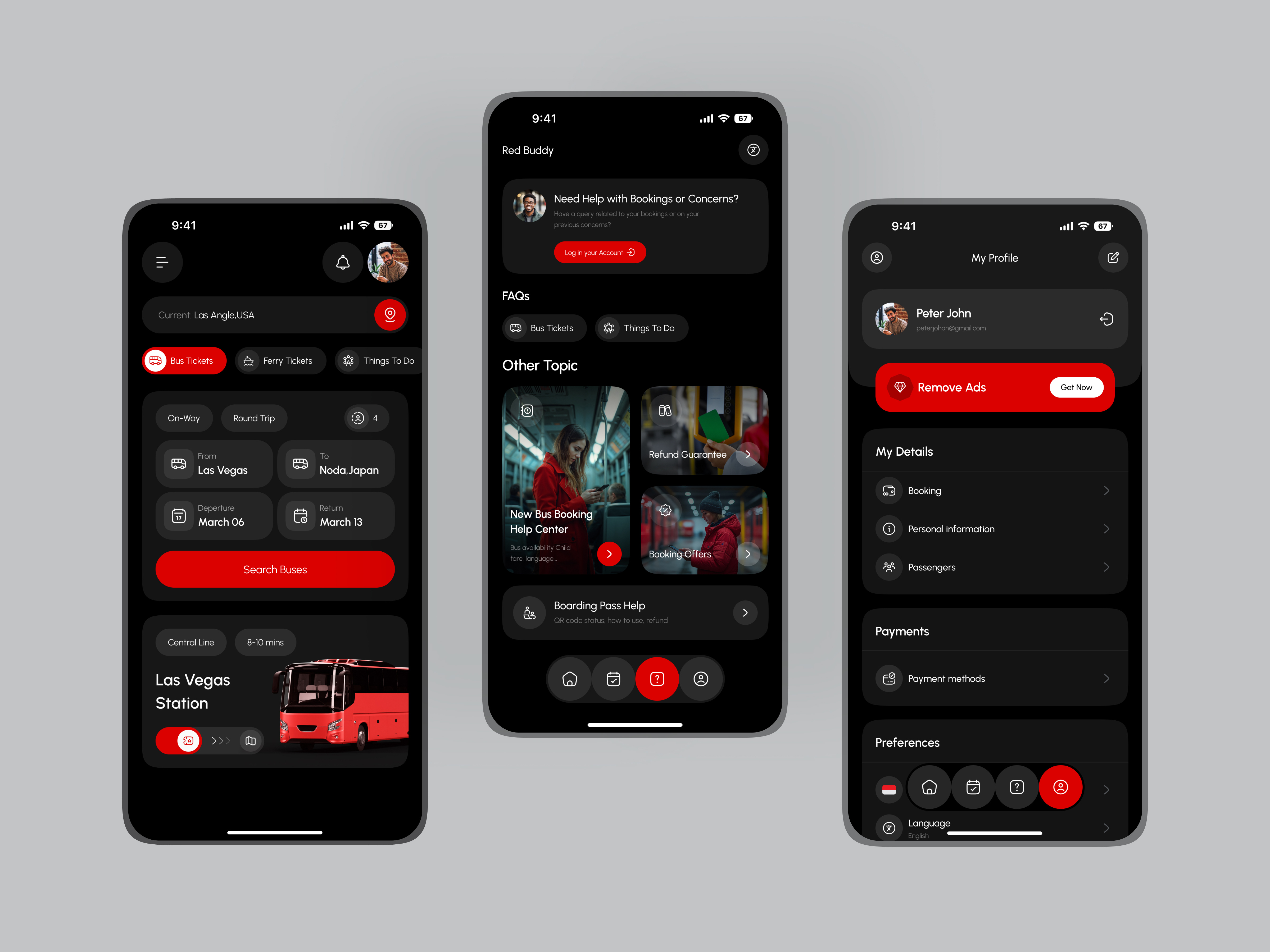 Example of Bus Booking Mobile App