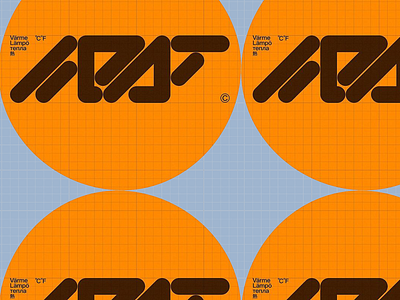 Retro Grid-Based Logo Exploration bold design branding concept circular layout color blocking creative labeling display typography geometric branding graphic identity grid layout international style minimalist grid modern retro modular logo orange palette product packaging retro typography typographic logo visual hierarchy