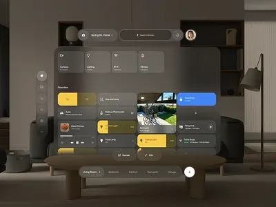 Vision OS: Google Home UI Concept appdesign apple concept dashboard dashboard ui google home immersiveui interfacedesign productdesign smarthome smarthomeui spatialui ui uidesign ux uxdesign visionos
