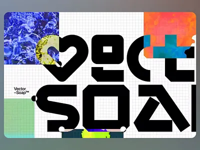 Vector Soap Graphic Language abstract graphics bold layout brand concept color splash design clash digital texture experimental branding fluid pattern futuristic shapes graphic identity grid composition grid system modern abstract modular design playful geometry type contrast typographic play vector typography vibrant palette visual fusion