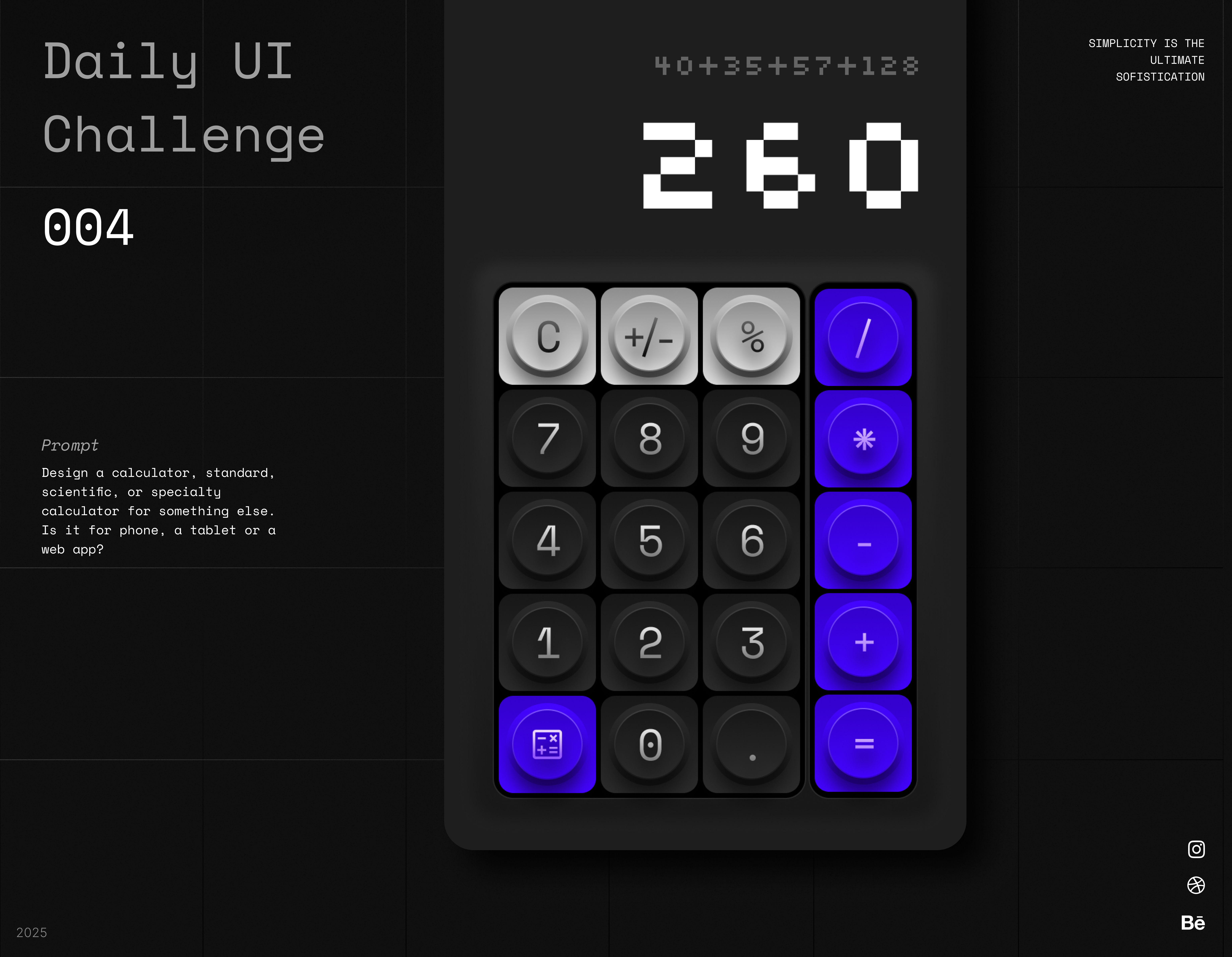 Daily UI 004 - Calculator appdesign appdesigner daily ui dailyui dailyui4 dailyuichallenge design illustration mobile ui ui design uiux