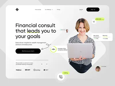 Financial Consultancy Website – Modern & Simple app branding design financial planner interface landing page logo minimal ui web web design