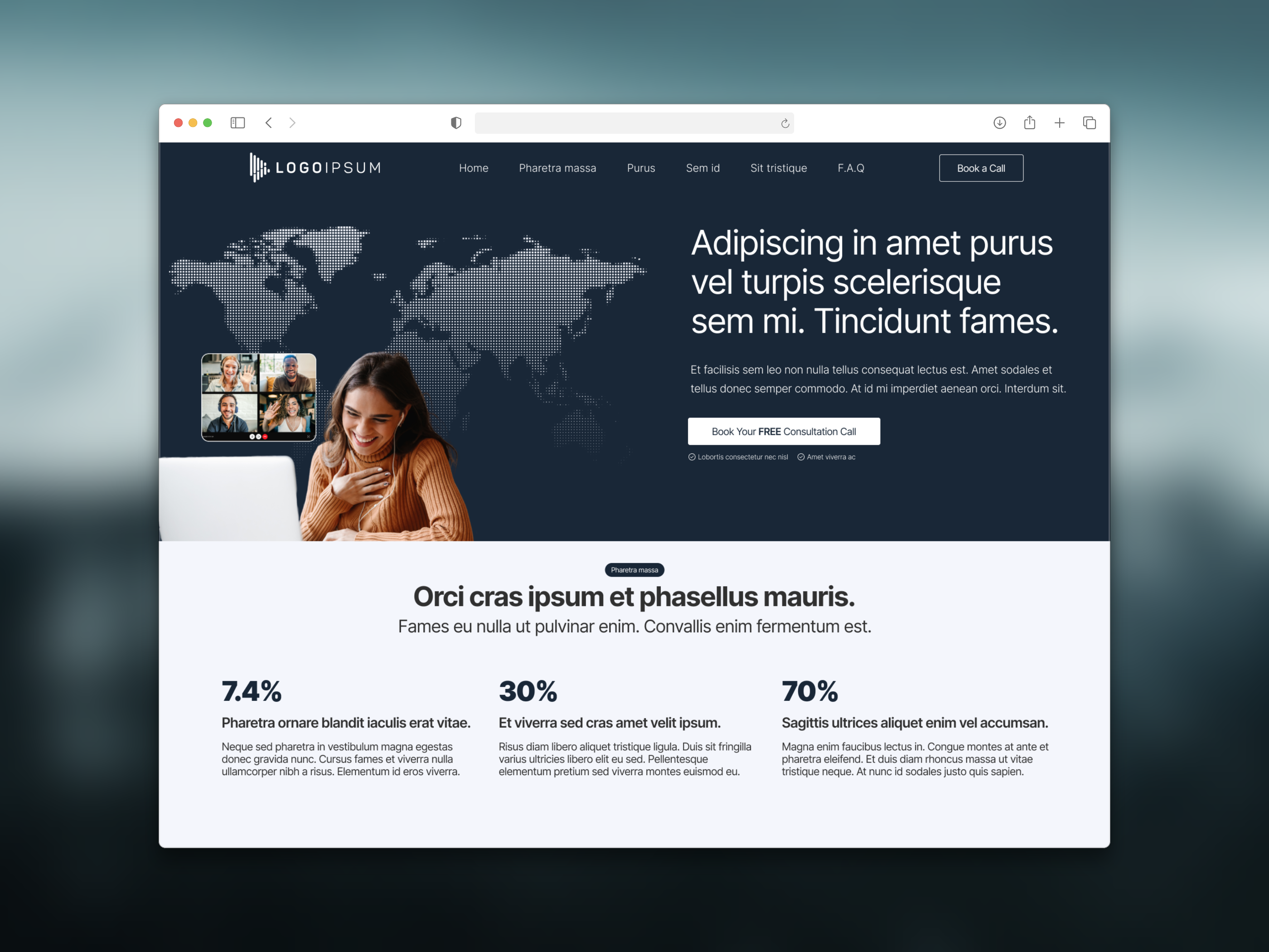 Example of Landing Page Or Mini Website