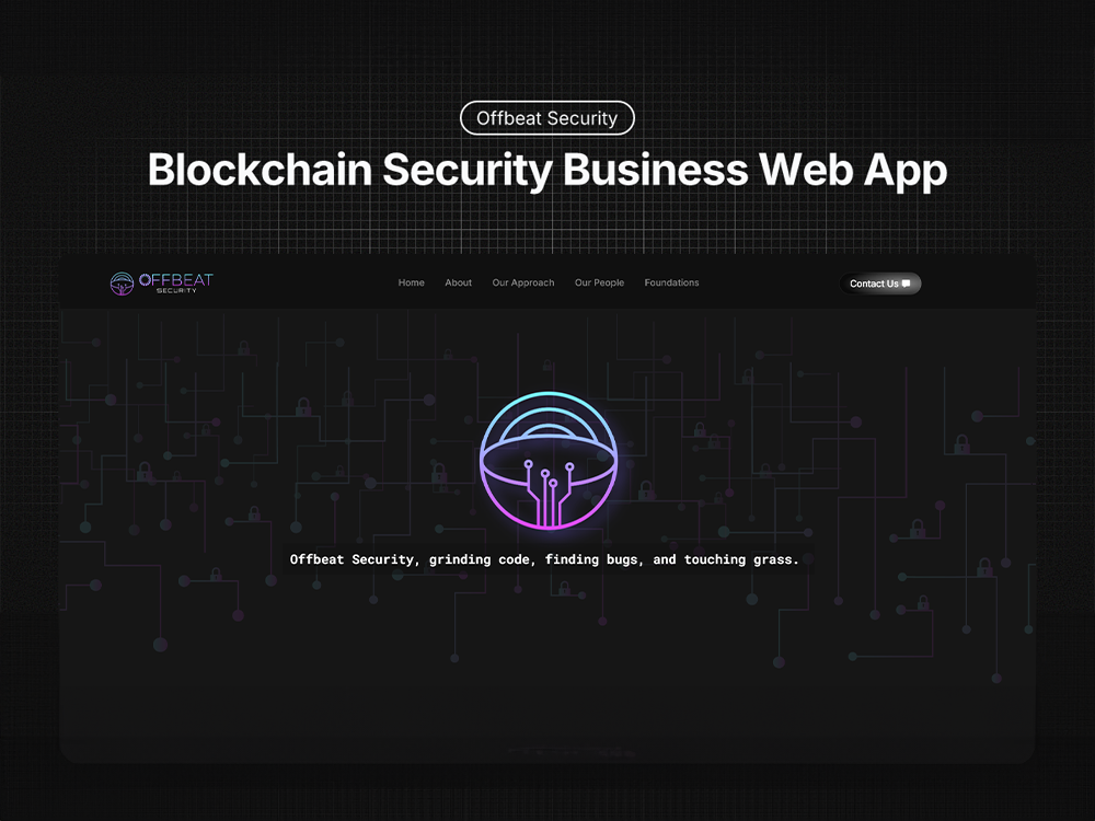 Cybersecurity Startup Landing Page Design animated ui blockchain ui crypto website cyberpunk dark ui framer motion landing page react saas website single page design tailwind css tech startup ui web design web3