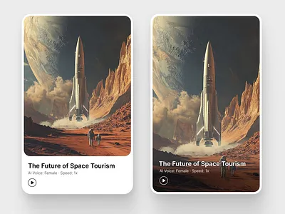 AI Audio Player Card Designs ai card design concept concept design ui ux