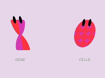 Animated Gene Cell Characters abstract genetics animated science biology art cartoon cell cell design colorful movement cute biology educational graphics flat character gene animation gene icon medical concept minimal biology molecular design organic shapes playful visuals science explainer science motion stylized anatomy