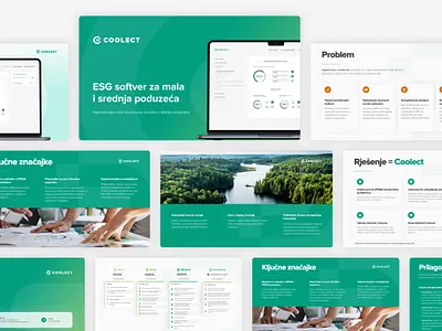 Pitch deck presentation - Coolect deck energy graphic design green green energy green presentation pitch pitch deck pitch presentation pitchdeck pitchdeckpresentation powerpoint presentation problem solution solve sustainability sustainble ui