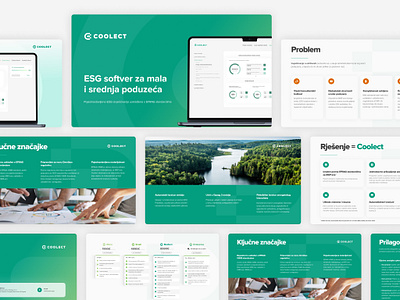 Pitch deck presentation - Coolect deck energy graphic design green green energy green presentation pitch pitch deck pitch presentation pitchdeck pitchdeckpresentation powerpoint presentation problem solution solve sustainability sustainble ui