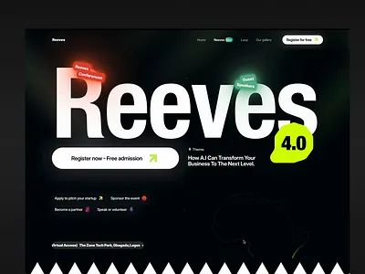 Event Landing Page ai blockchain crypto design gpt ui ux web3