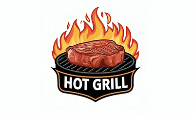 Grill Logo grill grill logo hot hot grill logo