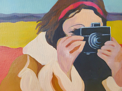 Lady With Camera, new from my studio... branding design graphics illustration logo painting post impressionism video