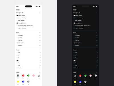 Filter Menu figma filter menu filtter graphic design mobile ui ui design