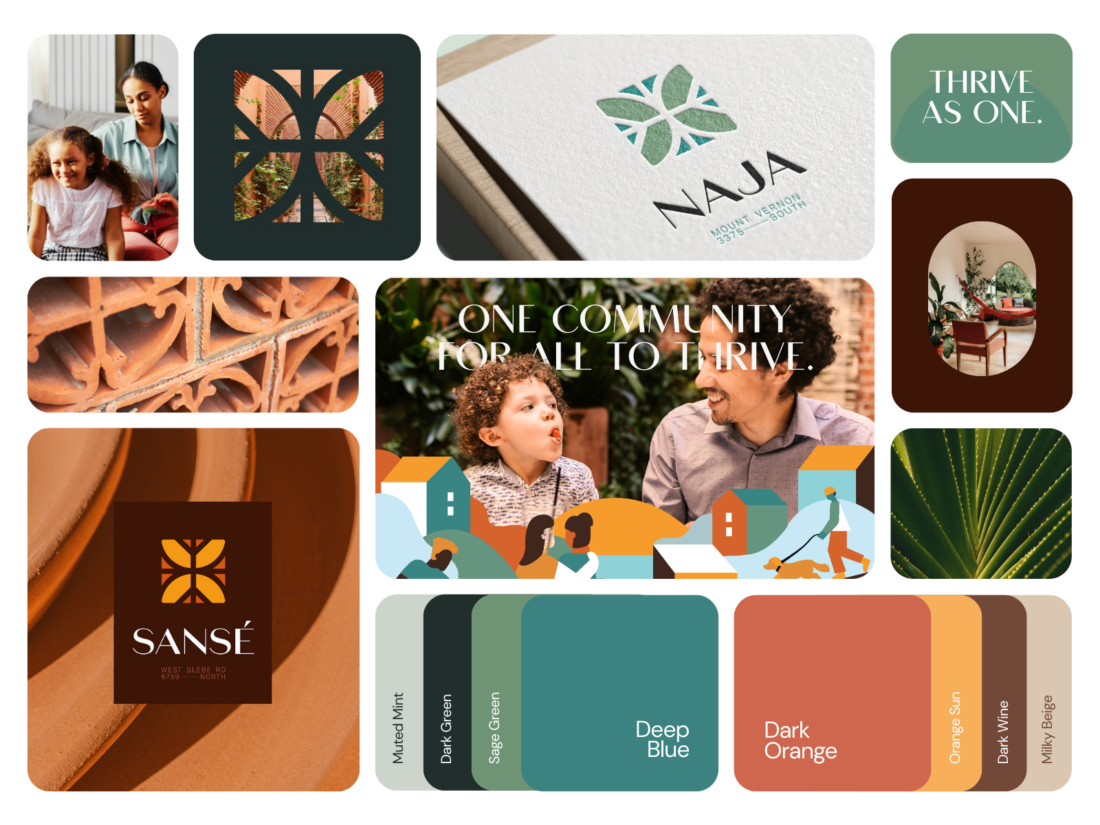 Sansé & Naja | Real Estate brand identity brand strategy branding illustration logo logo design real estate