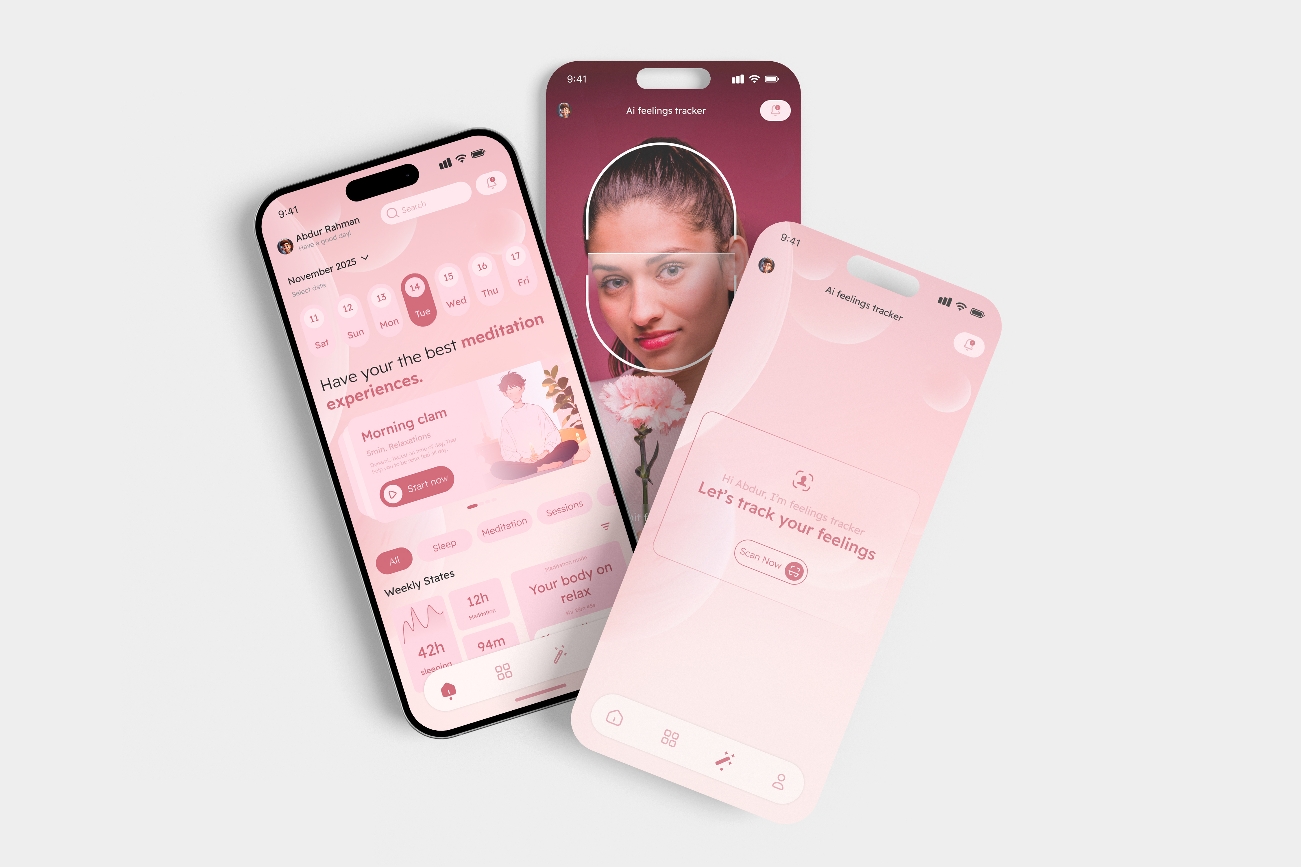 MEDITATION APP DESIGN app design apps apps design branding figma figma design graphic design landing page design logo ui ui design ux design web design