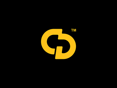 CD Monogram Logo black brand brand identity branding design graphic design icon identity illustration lettering logo mark monogram visual identity white yellow