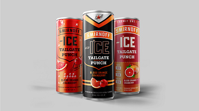 Tailgate Punch black branding football fruit graphic design nfl orange package design punch red seasonal smirnoff sports tailgate ticket typography vodka
