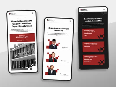 🇮🇩 Danantara Indonesia - Mobile Landing Page Redesign ui