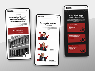 🇮🇩 Danantara Indonesia - Mobile Landing Page Redesign ui