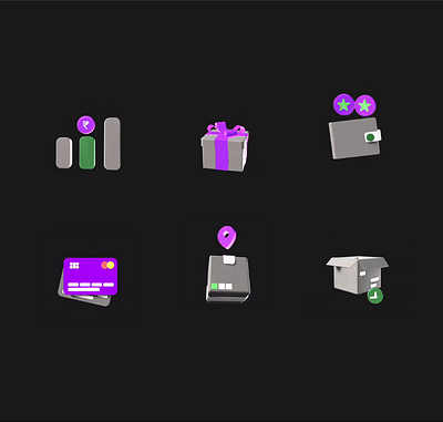 3d Shopping and Payment Animated icons 3d 3dicons animation delivery box gift icons illustration illustration ux ui payment ui vector walllet