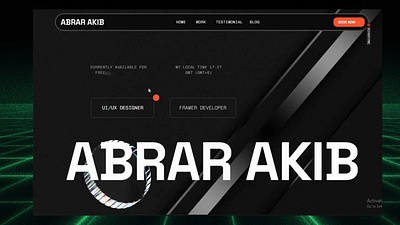 Portfolio Hero section modern portfolio portfolio showcase portfolio website ui design web ui