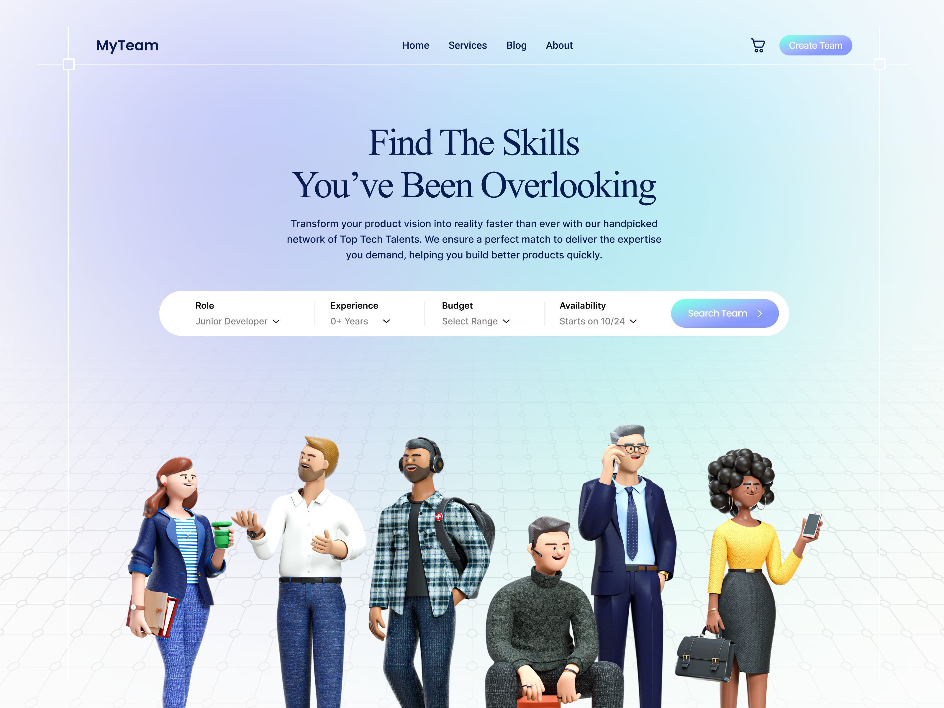 Hero UI - Jobs website {My Team} black clean ui creative dark theme devdock figma grey hero section hero ui landing page minimal refrection simple solid ui ui ux web design website design