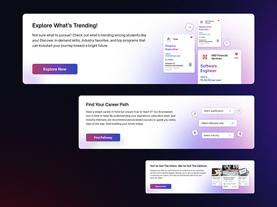 Banners — Student Platform UI ux visuals