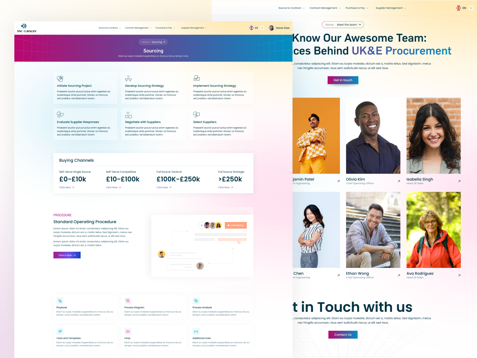 UK & E Procurement ‘How to Buy’ hub buy cards desing glass morphism gradient illustration landing page minimal procurement team page ui ux