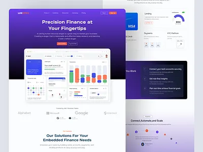 Financial Website Design animation b2b banking clean finance fintech landing page modern money payment app saas saas landing page startup team uidesign uxdesign wallet website website design